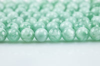 Natural Green Angelite Beads AAA Grade Round - 6mm 8mm 10mm or 12mm - Full 15.5" 15.5 inch strands Smooth Gemstone Beads