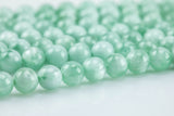 Natural Green Angelite Beads AAA Grade Round - 6mm 8mm 10mm or 12mm - Full 15.5" 15.5 inch strands Smooth Gemstone Beads