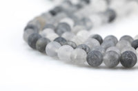 Natural Matte Cloudy Quartz Beads High Quality in Matte Round, 6mm, 8mm, 10mm, 12mm -Full Strand 15.5 inch Strand- Gemstone Beads