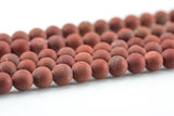 Natural Red Jasper, High Quality in Matte Round,-Full Strand 15.5 inch Strand, 4mm, 6mm, 8mm, 12mm, or 14mm Beads- Smooth Gemstone Beads