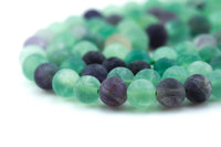 Natural Rainbow Fluorite Beads Grade AAA Intense Color Matte Round - Full Strand 15.5 Inch - 4mm 6mm 8mm 10mm or 12mm Beads Gemstone Beads