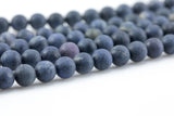 Natural Sodalite, High Quality in Matte Round, 6mm, 8mm, 10mm, 12mm- Full Strand- Gemstone Beads