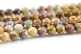 Natural Mexican Crazy Laced Agate Faceted Round 4mm, 6mm, 8mm, 10mm, 12mm, 14mm -Full Strand 15.5 inch Strand Gemstone Beads