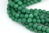 Green Jade- JADE Matte Round- 8mm 10mm -Full Strand 15.5 inch Strand