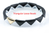 Enamel Beads, Triangular 2-Hole Beads for Bracelets, Trendy Jewelry Making Supplies, 5/10 pcs Per Order- 24 colors
