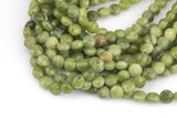 Natural Olive Jade- Full Strands-15.5 inches-6mm- Nice Size Hole- Diamond Cutting,High Facets-Nice and Sparkly-Faceted Coin Gemstone Beads