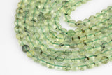 Natural Prehnite Beads 6mm Grade AAA Diamond Cutting High Facets - Nice and Sparkly - Faceted Coins Gemstone Beads