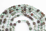 Natural Phantom Quartz- Full Strands-15.5 inches-5-6mm- Nice Size Hole- Diamond Cutting,High Facets-Nice and Sparkly-Faceted Coin