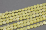 Natural Yellow Jade- Full Strands-15.5 inches-6mm- Nice Size Hole- Diamond Cutting,High Facets-Nice and Sparkly-Faceted Coin Gemstone Beads