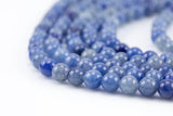 Natural Blue Aventurine Beads Round High Quality 4mm, 6mm, 8mm, 10mm, 12mm- 15.5 Inch Strand AAA Quality AAA Quality Smooth