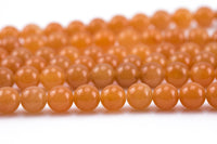 Natural Orange Aventurine, High Quality in Round, 4mm, 6mm, 10mm, 12mm AAA Quality Smooth Gemstone Beads