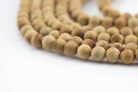 Natural WHITE Wood-- Round--6mm 8mm 10mm Full Strand. Gemstone Beads