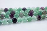 Natural Rainbow Fluorite Beads Fluoride Grade AAA Round, 6mm, 8mm, 10mm, 12mm-Full Strand 15.5 inch Strand AAA Quality Smooth