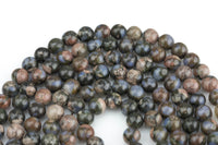 Natural Llanite Blue Opal Quartz Round Beads Healing Stone from Llano Texas 16" Strand 4mm, 6mm, 8mm, 10mm, 12mm- In Full 15.5 inch Strand