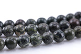 Natural Green Camouflage Jasper Beads Round AAA Grade, 4mm, 6mm, 8mm, 10mm, 12mm, 14mm-Full Strand 16 inch Strand AAA Quality Smooth