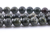 Natural Green Camouflage Jasper Beads Round AAA Grade, 4mm, 6mm, 8mm, 10mm, 12mm, 14mm-Full Strand 16 inch Strand AAA Quality Smooth