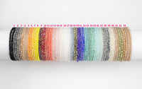 6pcs CUTE Stackable Tiny Petite Crystal Elastic Bracelets. High Quality Elastic. 3.5-4mm