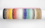 6pcs CUTE Stackable Tiny Petite Crystal Elastic Bracelets. High Quality Elastic. 3.5-4mm