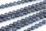 Natural Iolite Beads Full Strands-15.5 inches- Nice Size Hole-Polished Plain Round- 8mm, 10mm, 12mm- A quality A Quality Smooth