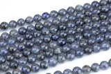 Natural Iolite Beads Full Strands-15.5 inches- Nice Size Hole-Polished Plain Round- 8mm, 10mm, 12mm- A quality A Quality Smooth