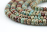 Natural AFRICAN OPAL smooth roundel sizes 6mm, 8mm, 10mm, 12mm- Full 15.5 Inch Strand Smooth Gemstone Beads