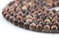 Natural Leopard Skin Jasper, High Quality in Faceted Round- 6mm, 8mm, 10mm, 12mm- Full 15.5 Inch Strand Gemstone Beads