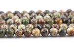 Natural Flower Agate Neutral, High Quality in Faceted Round, 6mm, 8mm, 10mm, 12mm Gemstone Beads