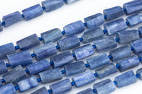 Natural Kyanite Nuggets Beads - Around 6x10mm- Rough Barrel- 16 Inch strand Gemstone Beads