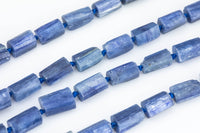 Natural Kyanite Nuggets Beads - Around 6x10mm- Rough Barrel- 16 Inch strand Gemstone Beads