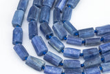 Natural Kyanite Nuggets Beads - Around 6x10mm- Rough Barrel- 16 Inch strand Gemstone Beads