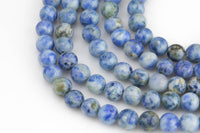 Light Sodalite Jade- Smooth Round Beads 4mm 6mm 8mm 10mm 12mm - Single or Bulk - 15.5"