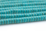 Natural 6mm 8mm 10mm Magnesite Turquoise Heishi Rondelle 16" Gemstone Beads