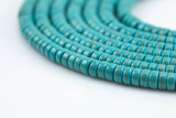 Natural 6mm 8mm 10mm Magnesite Turquoise Heishi Rondelle 16" Gemstone Beads