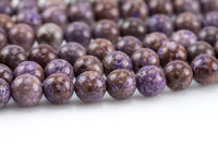 Gorgeous Purple Flower Agate, High Quality in Smooth Round- 4mm, 6mm, 8mm, 10mm, 12mm 14mm -Full Strand 15.5 inch Strand