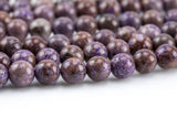 Gorgeous Purple Flower Agate, High Quality in Smooth Round- 4mm, 6mm, 8mm, 10mm, 12mm 14mm -Full Strand 15.5 inch Strand