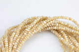 Natural Mother of Pearl, High Quality in Irregular Roundels-4mm- Full 16 inch strand- Gemstone Beads Shell Beads