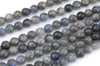 Natural Labradorite, AA High Quality in Faceted Round- 6mm, 8mm, 10mm Gemstone Beads