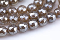 Natural Mystic Champagne Agate, Faceted Round sizes 4mm, 6mm, 8mm, 10mm, 12mm- Full 16 inch strand Gemstone Beads