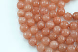 Faceted Light Tangerine Jade Beads in Faceted Round - 6mm 8mm 10mm 12mm - Full Strand 15.5 inches AAA Quality