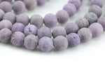 Dark Lilac - JADE Matte Round- 6mm 8mm 10mm 12mm-Full Strand 15.5 inch Strand AAA Quality