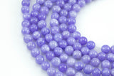 Lilac - JADE Smooth Round- 6mm 8mm 10mm 12mm-Full Strand 15.5 inch Strand AAA Quality