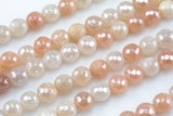 Natural MYSTIC PINK SILVERITE Faceted Round- Full Strand 15.5 inch Strand Gemstone Beads