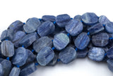 Natural Kyanite Free Form Oval Beads - Around 12x14mm- 16 Inch strand- Slightly Graduated Gemstone Beads