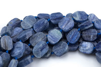 Natural Kyanite Free Form Oval Beads - 16 Inch strand-size around 8-10mmx11-14mm. Gemstone Beads