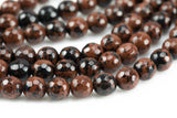 Natural Mahogany Jasper, High Quality in Faceted Round, 6mm, 8mm, 10mm, 12mm- Full 15.5 Inch Strand Gemstone Beads