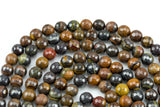 Natural Round Tiger-Iron, High Quality in Faceted Round, 6mm, 8mm, 10mm, 12mm- Full 15.5 Inch Strand Gemstone Beads