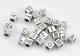 Cube Alphabet Letters Large Hole Metal - 7mm