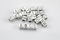 Cube Alphabet Letters Large Hole Metal - 7mm