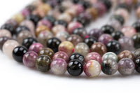 Natural Watermelon Tourmaline High Quality in Round, 4mm, 6mm, 8mm, 10mm AAA Quality Smooth Gemstone Beads