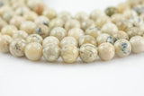 Natural White Creme African Opal round sizes 6mm and 8mm AAA Quality Smooth Gemstone Beads